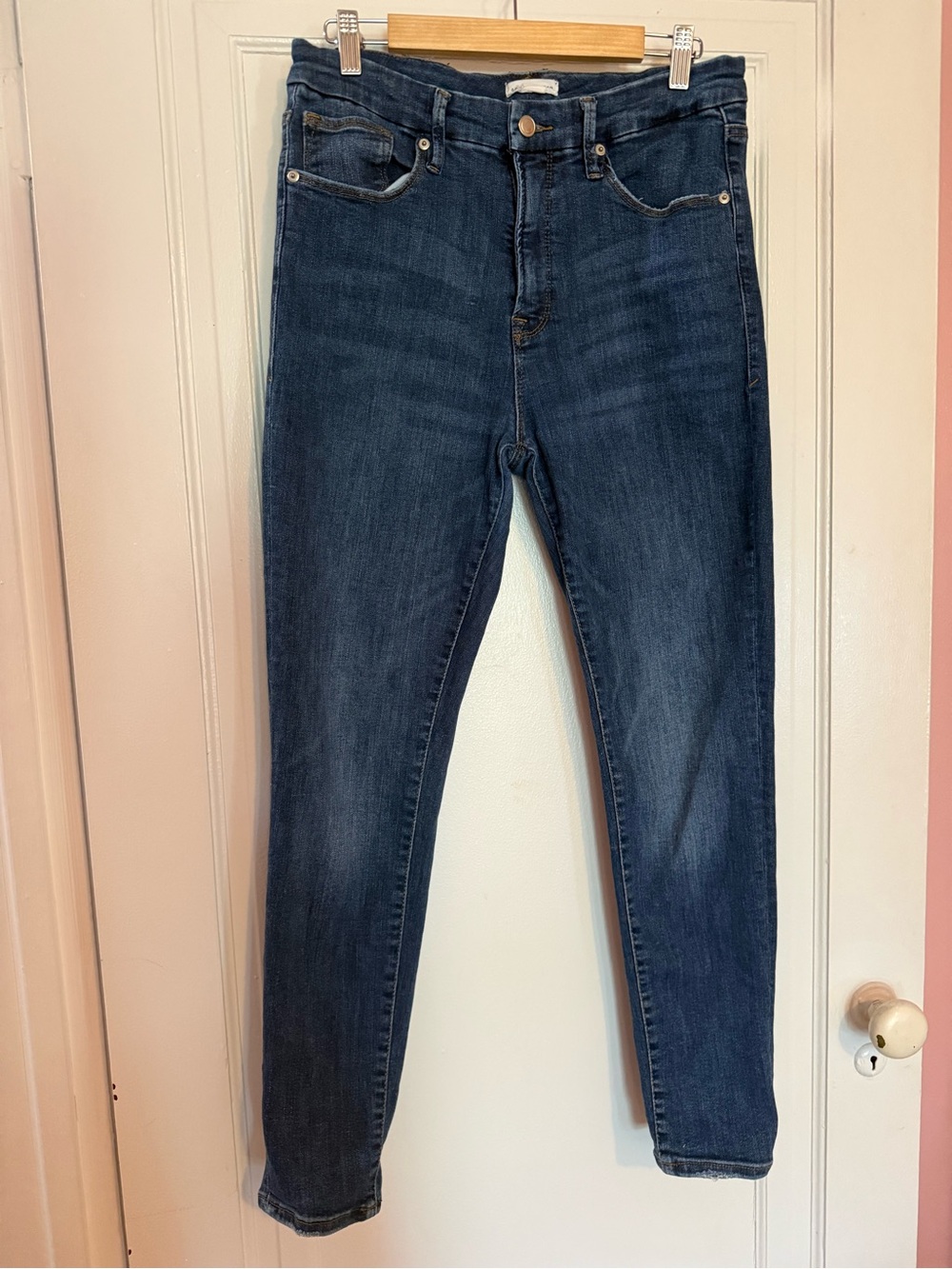 Good American “Good Waist” Indigo High-Rise Skinny Jeans